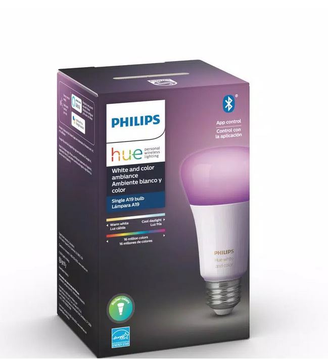 Philips Hue Color Ambiance A19 LED 60W Dimmable Smart Light Bulb W ...