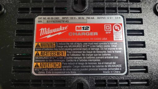 Milwaukee M12 12-Volt Lithium-Ion Battery Charger 48-59-2401 - Image 2