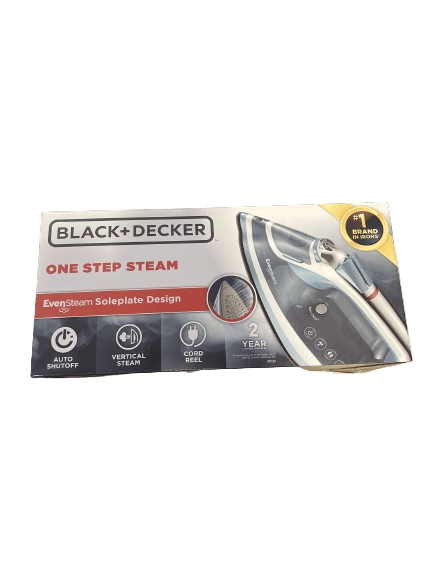 BLACK DECKER Steam Iron Retractable Cord Gray ICR05X Garland