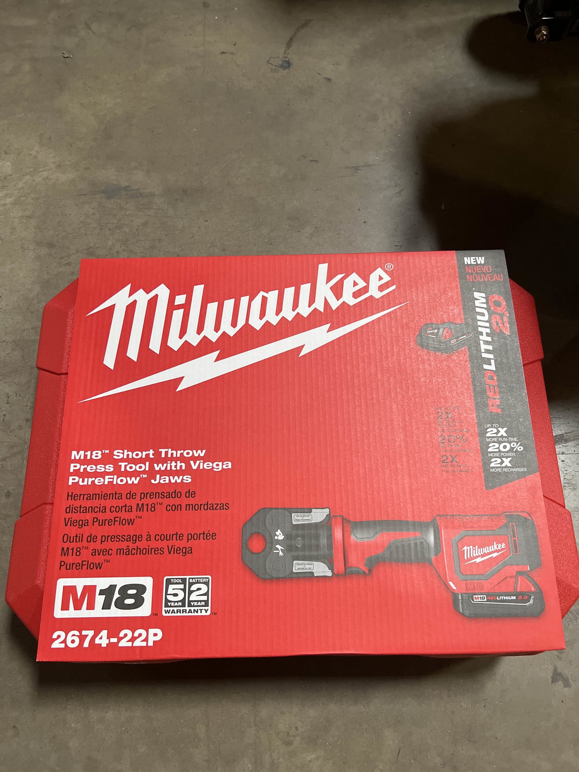 Milwaukee M18 Short Throw PEX Press Tool Kit w/ (3) Viega PureFlow Jaws 2674 -22P – Garland Home Center