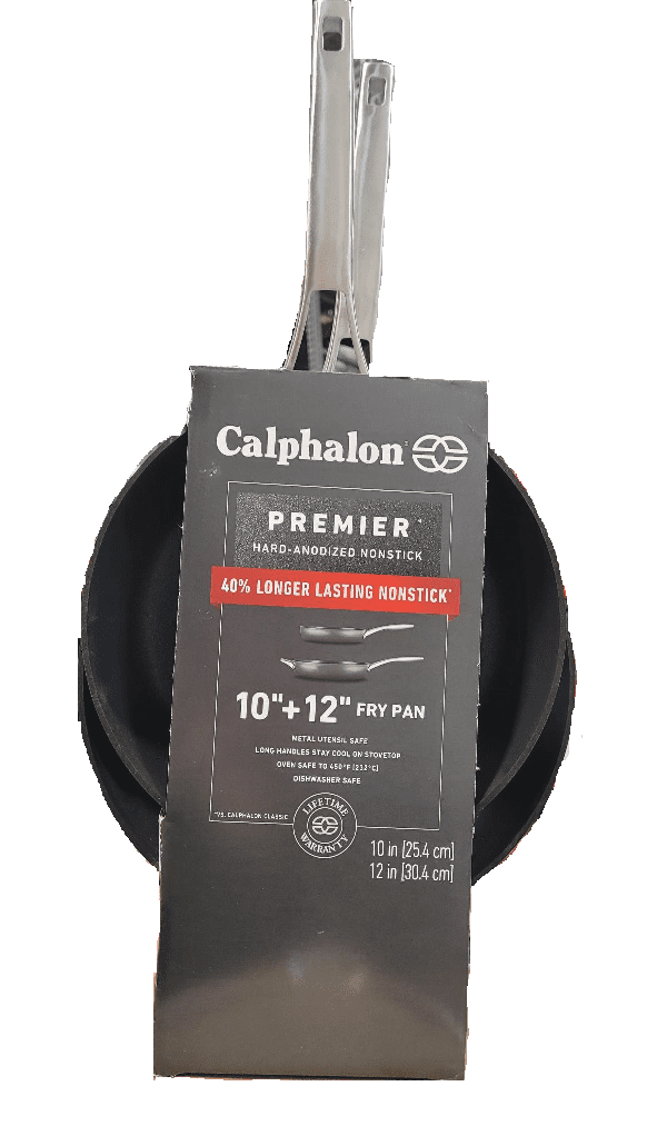 Calphalon Premier Hard-Anodized Nonstick 10-Inch and 12-Inch Fry Pan Combo